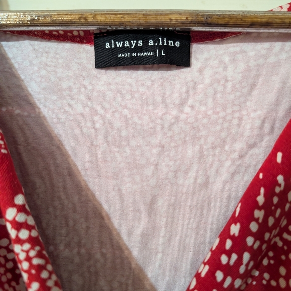 Always A.Line Red and White Patterned Romper - Picture 2 of 2